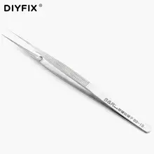 DIYFIX высокоточная Электроника Пинцет Антистатические прямые наконечники из нержавеющей стали щипцы для ремонта телефона ручной инструмент