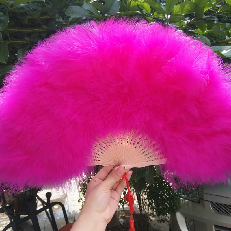 

Fluffy Large Turkey Feather Hand Fan Lady Holding Dance Props Goose Feather Fans Party Wedding Stage Home Decorative Fans