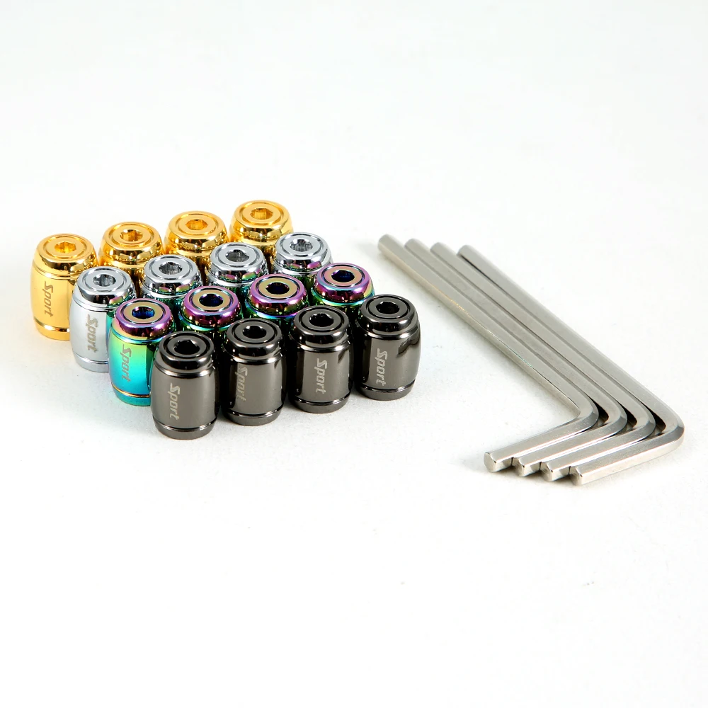 DSYCAR 1Set Fashion Zinc Alloy Anti-theft Sport Car Tire Valve Caps Wheel Tires Tire Stem Air Cap Airtight Cover for Car Styling