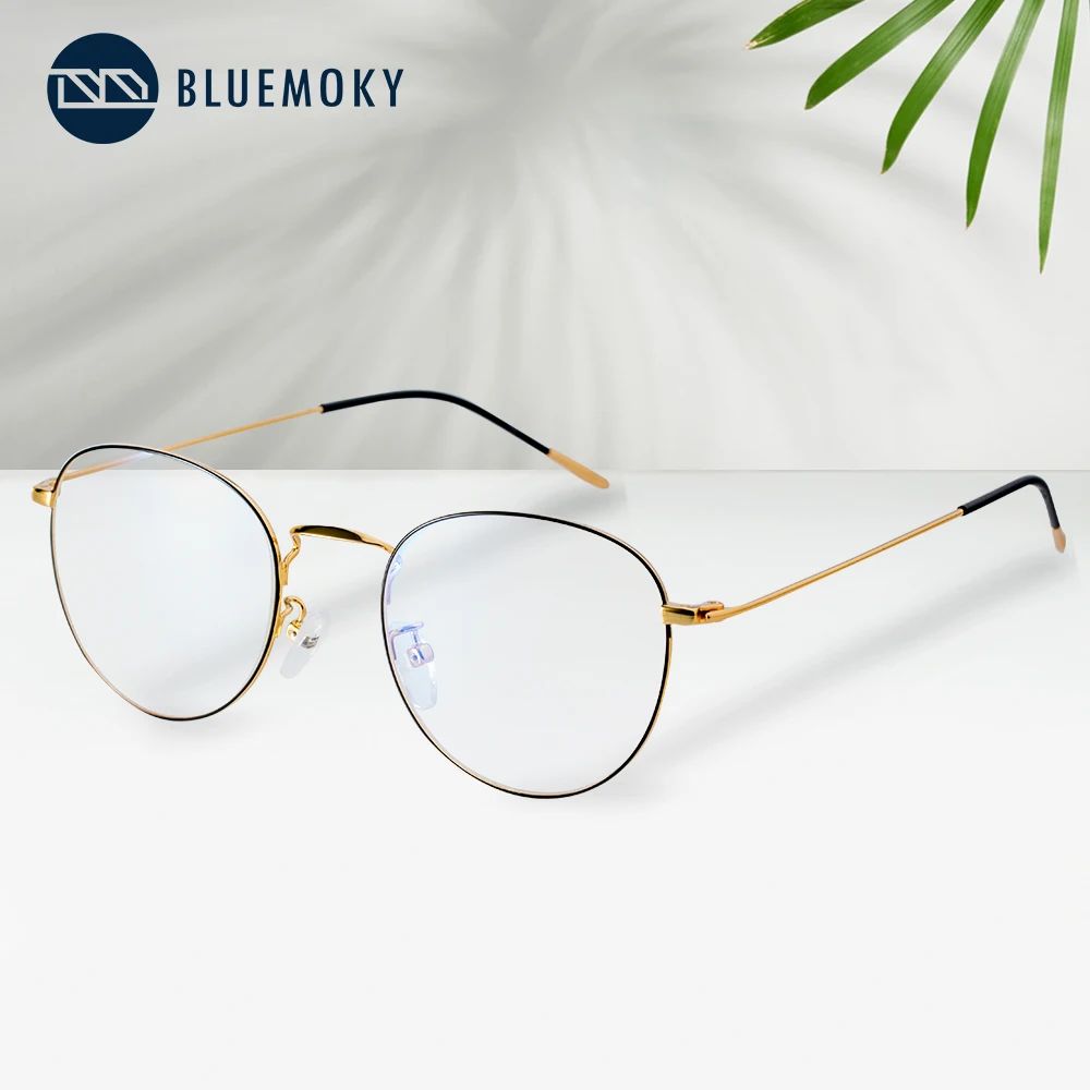 BLLEMOKY Ретро металлическая оправа для очков для женщин и мужчин оптическая оправа для очков винтажная оправа для очков высококачественные мужские женские очки BT7088