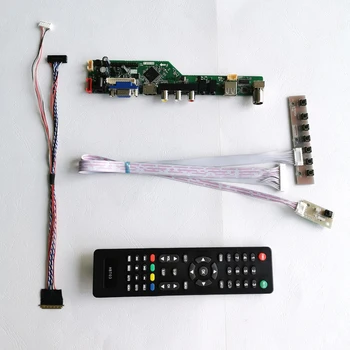 

Fit CLAA101NB01/CLAA101NB03 1024*600 40Pin LVDS 10.1" WLED VGA+HDMI+Audio+USB+RF+Remote laptop panel screen controller board kit