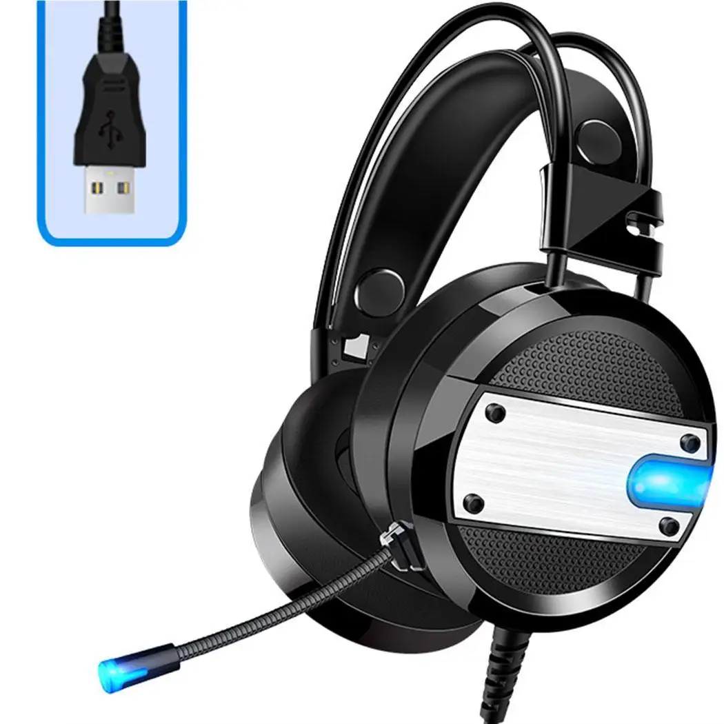 type 8 Gaming Headset A60 Subwoofer Headset Noise Reduction 32 20-20000Hz Wired 3.5mm Headphones 2.2m PC 100dB/mW 50mm - Цвет: type 8