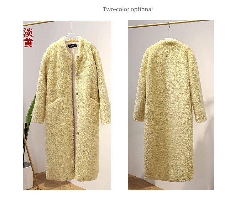 Winter Women Thick Warm Long Faux Fur Coat Female Brand High Quality Fluffy Fur Jacket Plus Size Loose Parkas teddy coat LY711