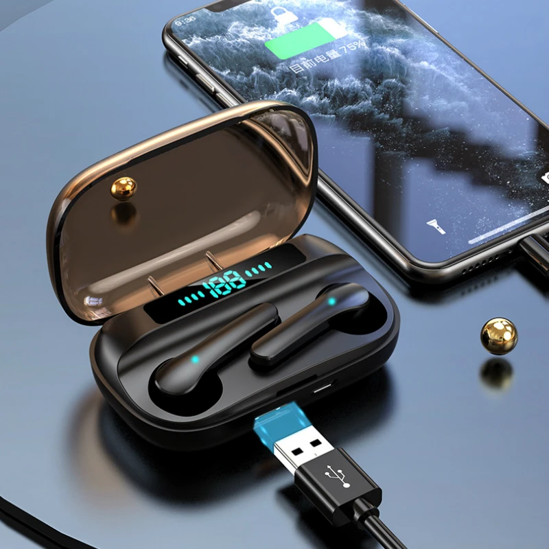 Новые Bluetooth 5 0 наушники TWS беспроводные Touch Contro водонепроницаемая Спортивная