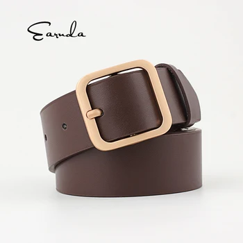 

Earnda New Women Belts Square Buckle Fashion PU Leather Belts Wild Decoration For Jeans Belts