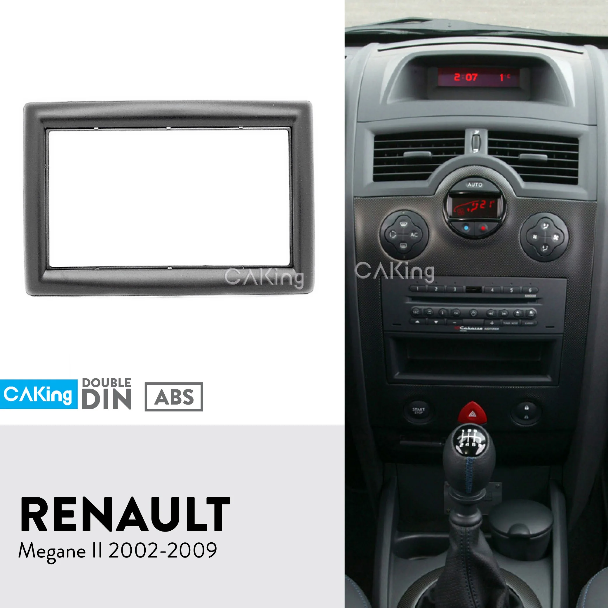 Kaufen Sie die neuesten Artikel im Ausland Double Din Car Fascia Radio Cover AliExpress - Trim Adapter Panel For Console Renault - Fascias Plate Ii Dash Kit Megane Bezel Install Mount 2002-2009