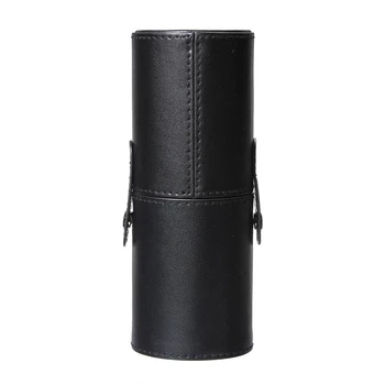 

Black leather brush Blank Holder Make Up Artist Bag Makeup Box Storage Box