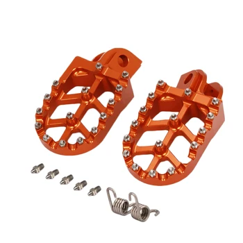

2 Pieces Anti-slip Widened Foot Pedal Footrests Pedal Mount Kit for KTM EXC SX SXS XC XCF SXF XCW XCFW