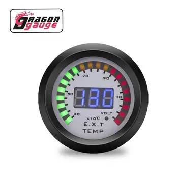 

DRAGON GAUGE Car Gauge 2" 52mm LED Dual Display Boost/Water/Oil temp/Oil pressure/Volt/Air fuel Ratio/EGT/Tachometer Gauge