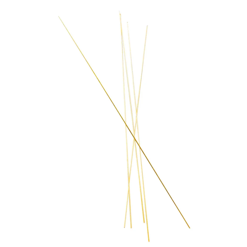 5Pcs Round Solid Copper Brass Rods, Copper Tool for DIY 300mm Length, Great for Outdoor Landscape and Garden Decoration