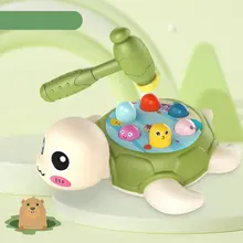 Jouet de tortue de dessin animé pour enfants, jouet à frapper pour l'éducation précoce, whack a taupe