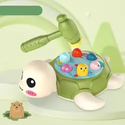 Jouet de tortue de dessin animé pour enfants, jouet à frapper pour l'éducation précoce, whack a taupe 