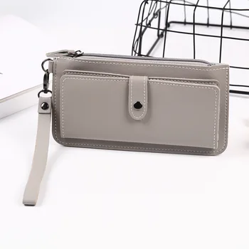 

New European and American long fashion concealed buckle wallet Large capacity ladies wallet