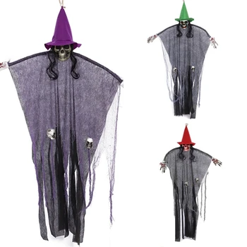 

Foam Fabric Hanging Ghost Halloween Decoration Scary Skeleton Ghost Toy for Haunted House Venue Layout