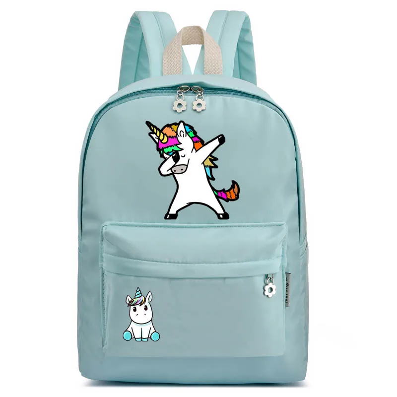 style13 blue Радужный рюкзак с единорогом, школьная сумка для студентов, модный рюкзак с граффити, повседневный рюкзак, многоцветная и многоцветная - Цвет: style13 blue