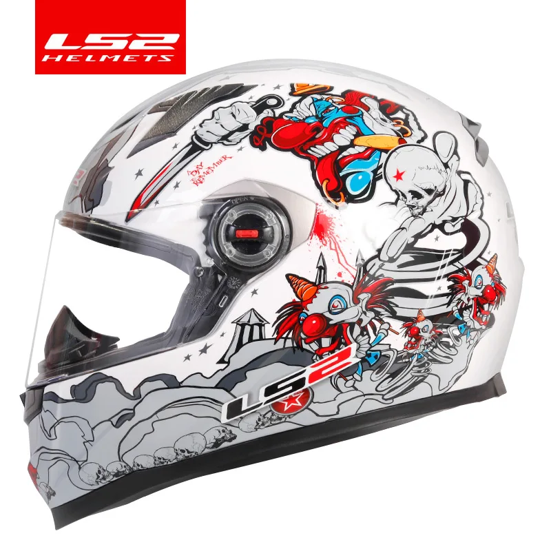 LS2 FF358 moto rcycle шлем полное лицо LS2 alex barros шлем гоночный мото шлемы шлем Casco moto ECE Сертификация - Цвет: Red-blue clown