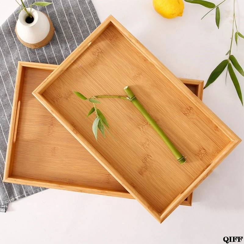 Поднос из бамбука с ручками, поднос для чая, поднос для бара, поднос для завтрака, поднос для еды