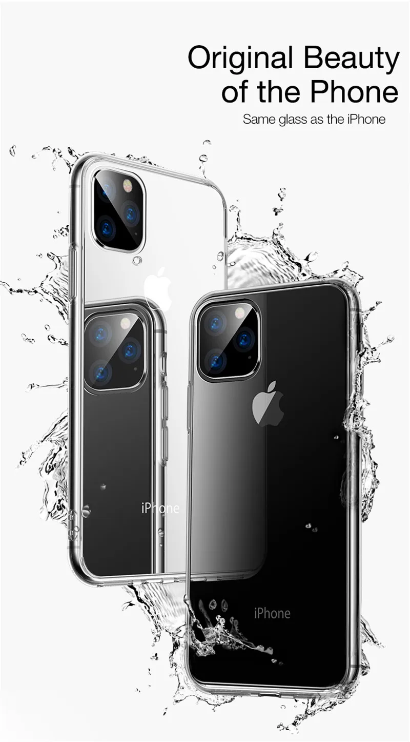 100 шт прозрачный чехол для iphone 11 11 Pro 11 Pro Max прозрачный чехол Мягкий ТПУ противоударный силиконовый чехол для iphone Xs Max XR