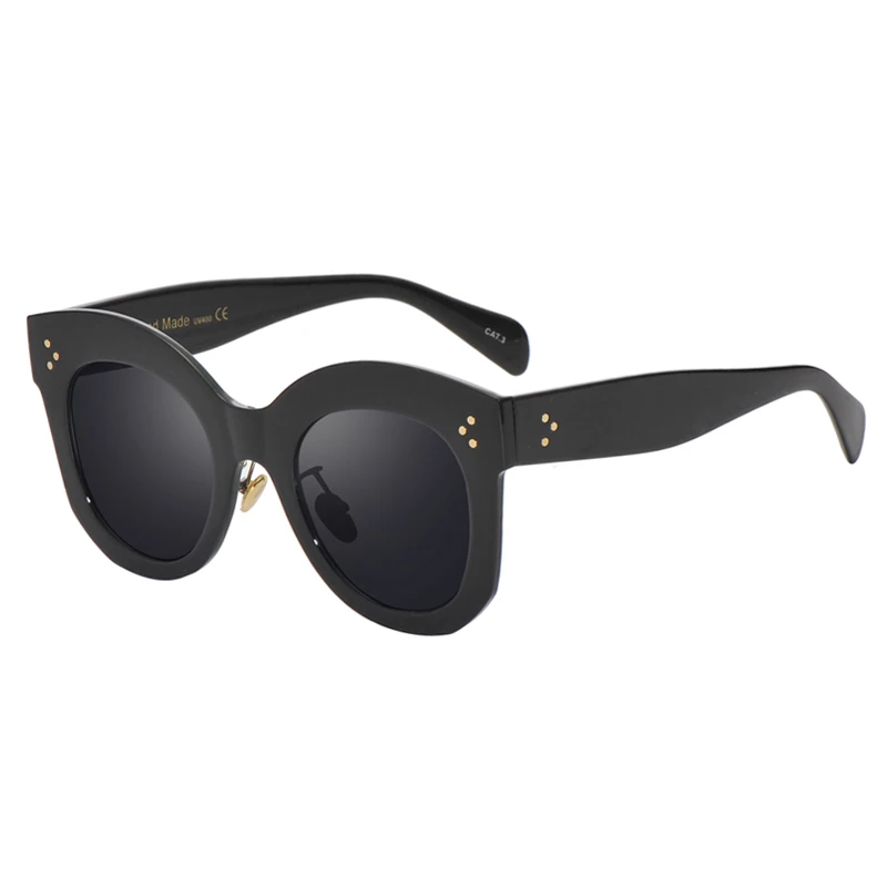 Winla модные дизайнерские женские солнцезащитные очки, солнцезащитные очки «кошачий глаз» цепочка для очков, винтажный держатель шнура, ремешок на шею, веревка Gafas UV400 WL1126 - Цвет линз: C1 Black frame gray