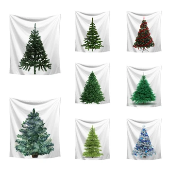 

New Christmas Tapestry Wall Hanging Decorative Cloth Tapestry Christmas Tree Printed Home Fashion BlanketBedroom Backdrop Dorm