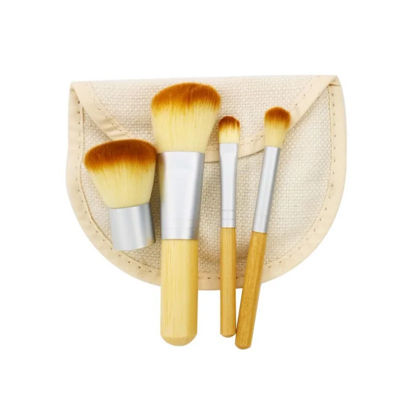 

4 PCS Makeup Brushes Set Cosmetic Face Foundation Power Eyeshadow Blush Make Up Brush Kit Professional Beauty Brush