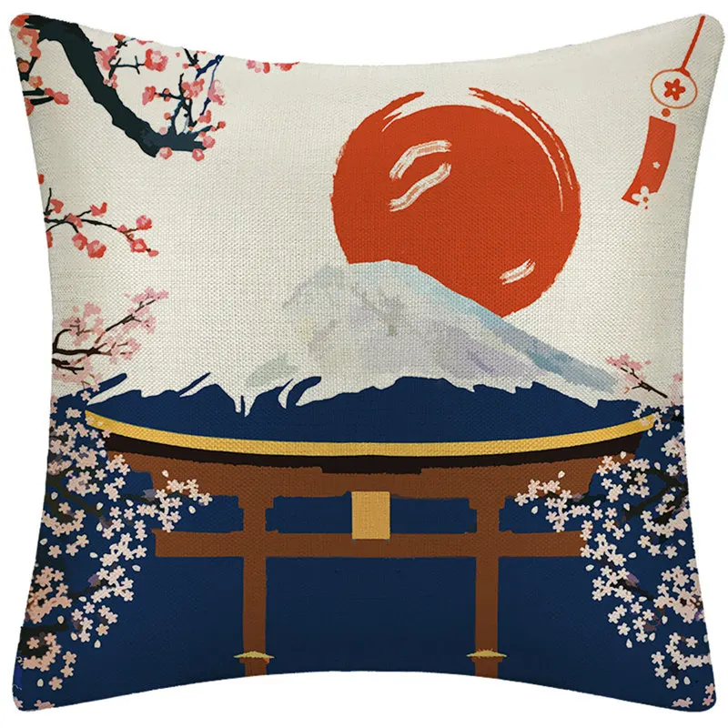 45x45 см диван-Подушка Чехол японский Ukiyoe Fuji наволочка с изображением гор