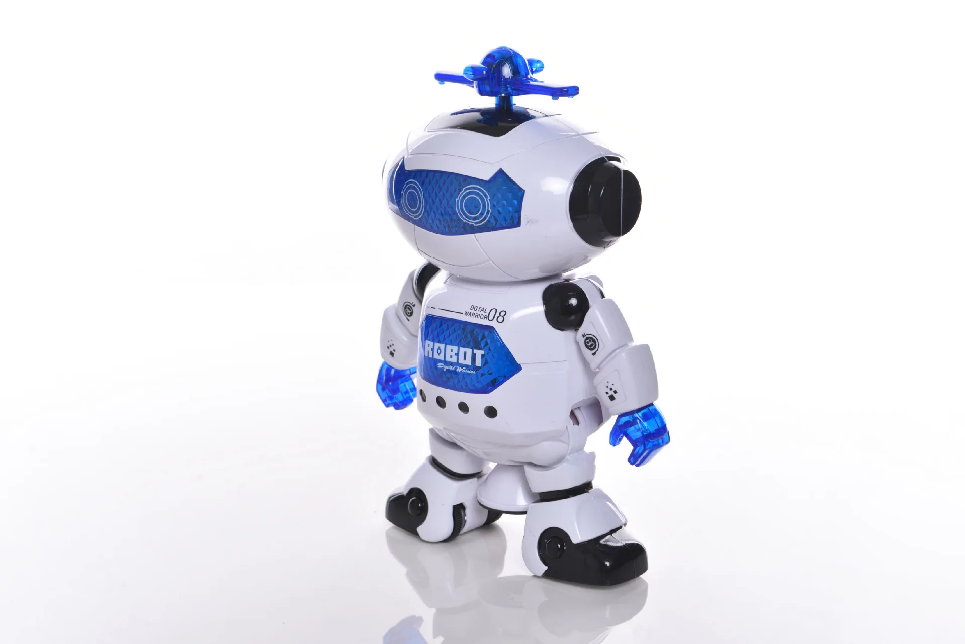Электрический космический танцующий робот le zhou, вращающийся на 360 градусов умный светильник с инфракрасным звуком