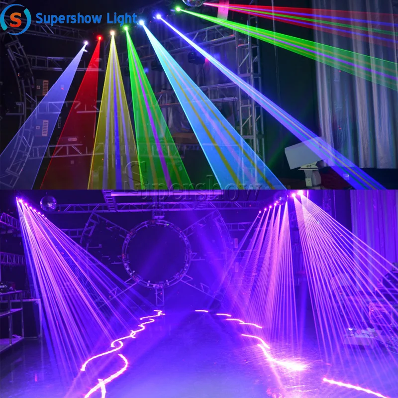 Перемещение лазерный Дисплей Системы RGB перемещение головы светильник для