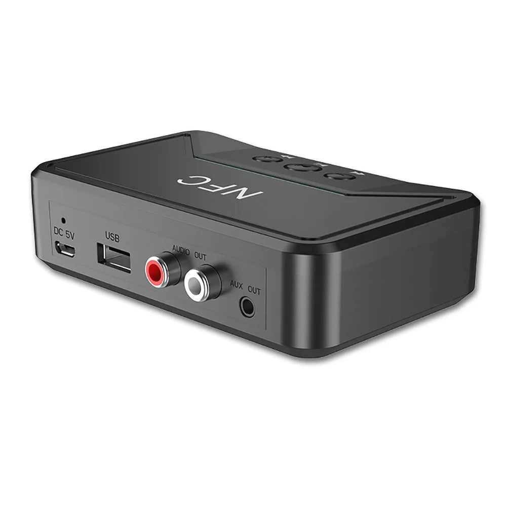 Bluetooth 5 0 Receiver Smart NFC A2DP RCA AUX 3 5MM Jack Wireless Adapter Suppotr USB Play For Car Household Speaker Headphone