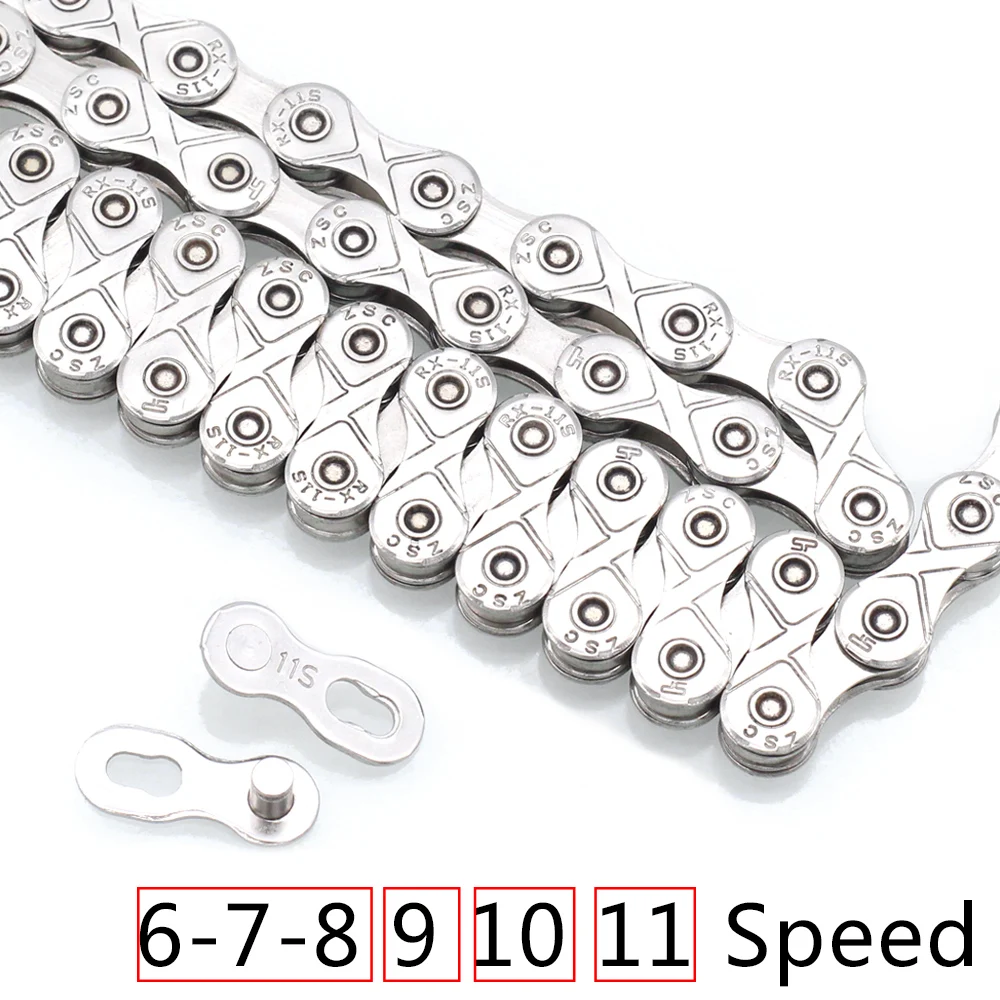 5 Pairs Of Bicycle Chain 6/7/8 9 10 11 Speed Stainless Steel Suitable