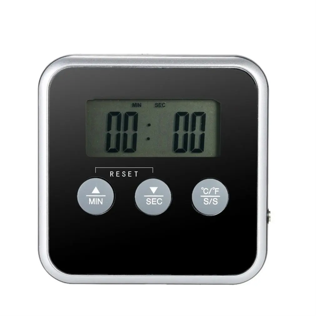 

Qz0033 Digital Display C/F Food Thermometer Probe Timer Meter Magnet Cooking Food Thermometer And Hygrometer