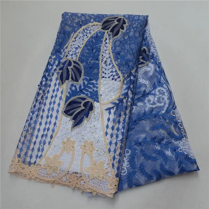 

French Net Lace Fabric 2019 High Quality Latest African Stones Lace Fabric Embroidery Mesh Velvet Tulle Lace Fabric -LP30