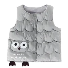 Sweet Lovely high Quality Cotton Parkas Children's Vest for Girls Boy Coat Down Windproof Kids Cartoon Vest Warm Winter