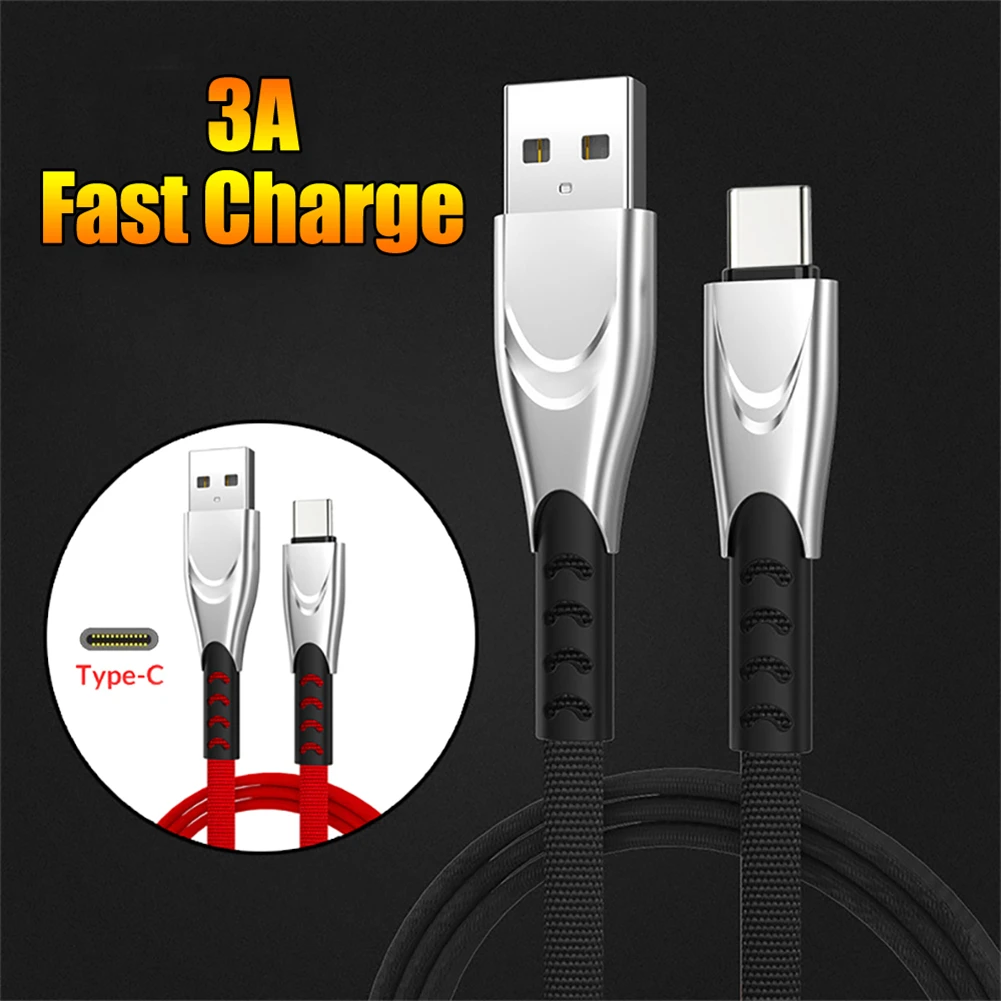 Jetjoy 3A usb type C зарядное устройство Синхронизация Дата-кабель для быстрой передачи данных Зарядка для samsung huawei Xiaomi телефон Плетеный алюминиевый сплав зарядный кабель