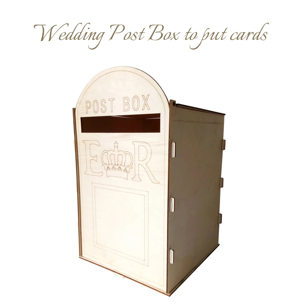 Новинка DIY свадебная открытка коробка деревянная коробка для денег с замком великолепное свадебное украшение товары для дня рождения