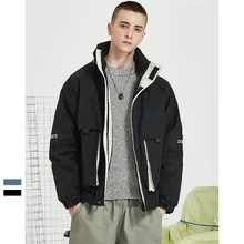 Супер качество, зимние парки на утином пуху, мужская повседневная верхняя одежда, пуховики, мужское плотное пальто, модный Европейский размер, пуховик, JK-840