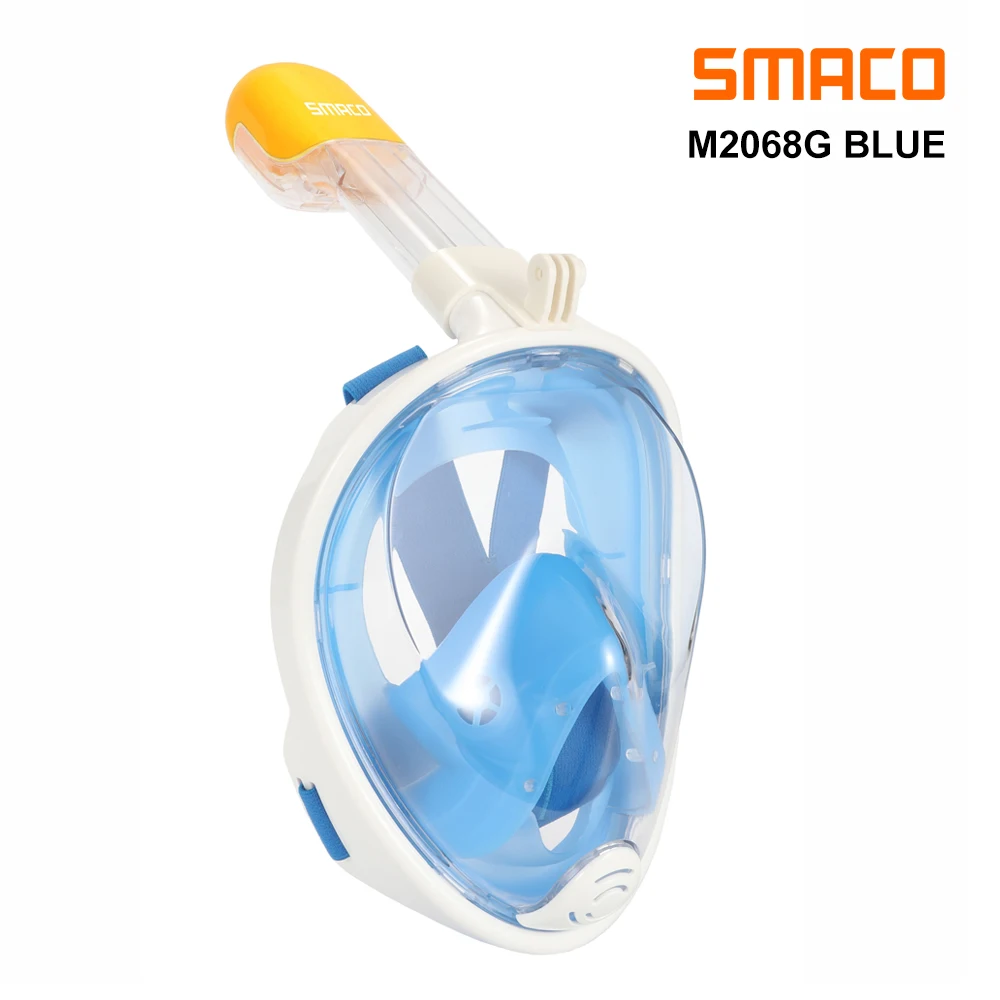 SMACO маска для дайвинга, маска для подводного плавания, полное лицо, Подводное плавание с углом обзора 180 градусов, очки для подводного плавания, сухой Топ, набор, анти-туман, для детей и взрослых
