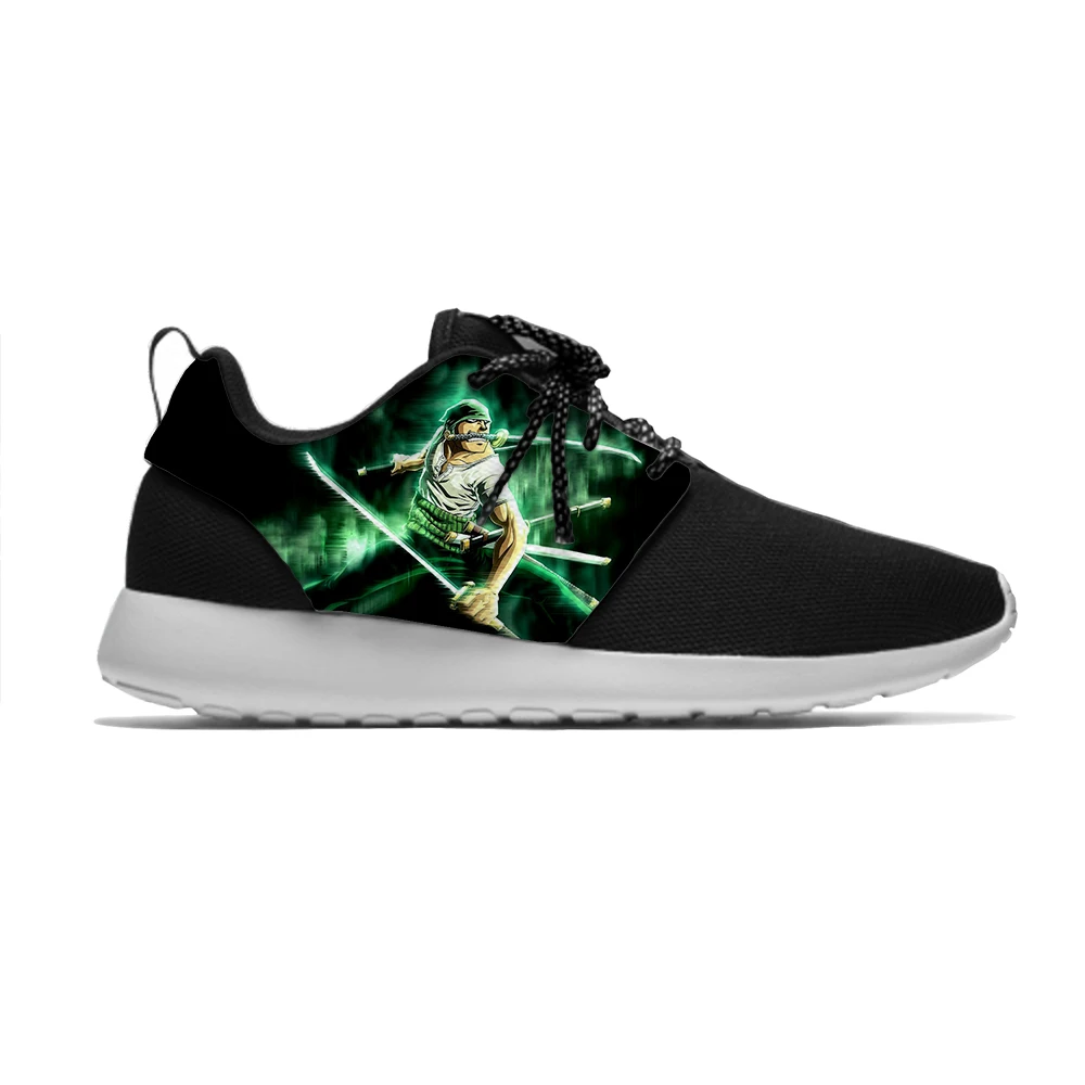 

Japan Anime One Piece Roronoa Zoro Funny Cool amazing Kids Sport Running Shoes Casual Breathable 3D Sneakers Boys Children Girl