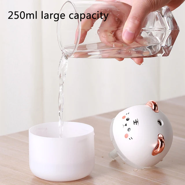 New Desktop Humidifier With Colorful Atmosphere Light 250ml Capacity Cool Mist Aroma Diffuser Home Bedroom Humidifier Purifier 2