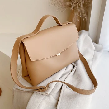 

Casual Solid Color Women Tote Bags High Quality Pu Leather Shoulder Crossbody Bags For Women Large Capacity Commuter Handbags