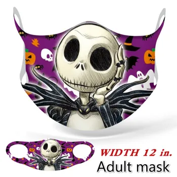 

Face Mask Christmas Holiday Cosplay Printing Mask Cartoon Full Color Seamless Ice Silk Dust Mask Washable and Reusable Filter M
