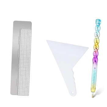 

3Pcs 5D Diamond Painting Tool Diamond Painting Ruler Diamond Painting Fix Tool Drill Pen for Round Full Partial Drills