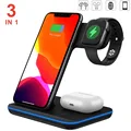  3 In 1 Wireless Charger Charging Station For Apple Watch Series AirPods IPhone 11 Pro Max XS Max XS XR X 8 8 Plus USA Stock