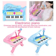 Музыкальные пианино для детей, звуковые огни, аккумуляторы для микрофона, клавиатура для маленьких девочек