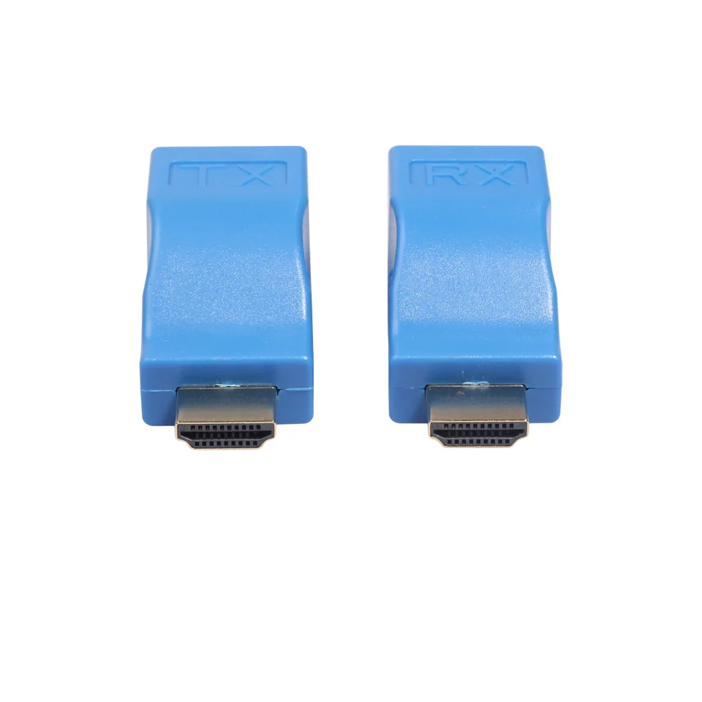 2PCS HD Extender to RJ45 LAN Network Extension Transmitter Receiver TX RX Cat5e CAT6 Ethernet Cable 4K HD TV 1080P