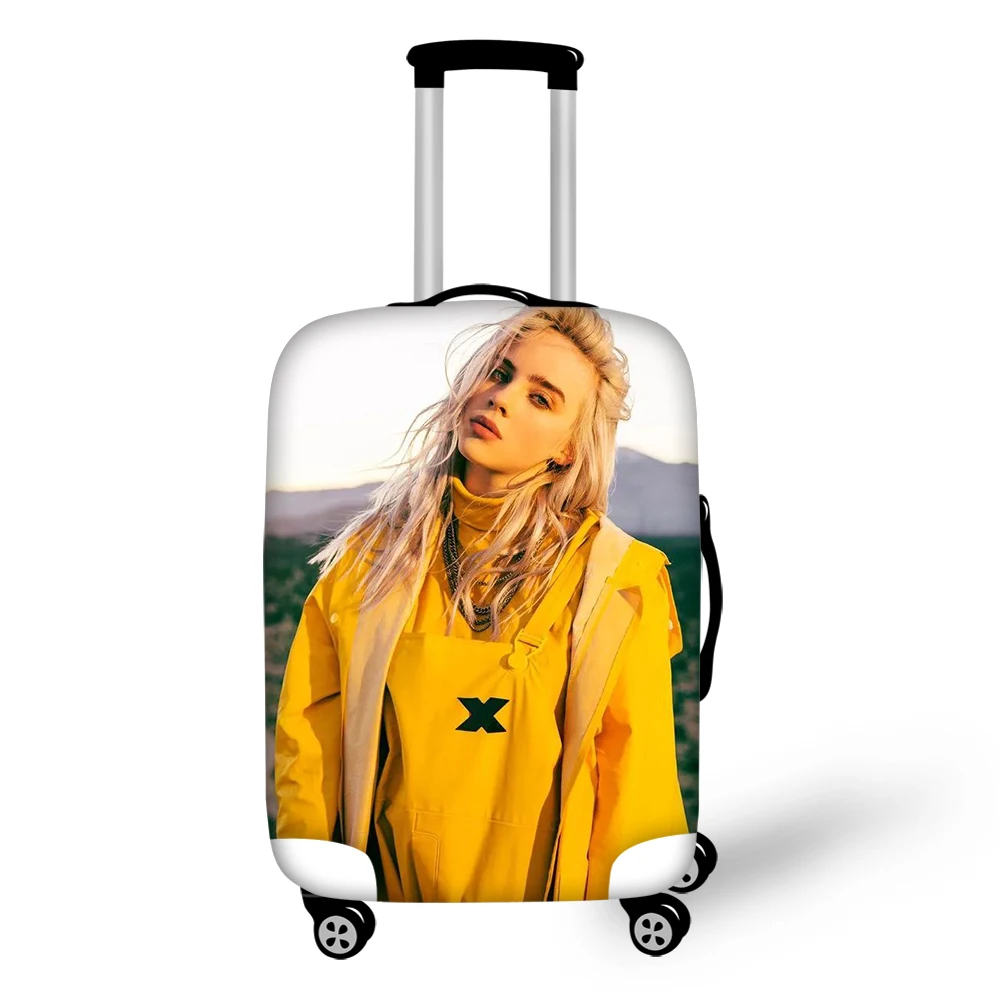 Soft Elastic Luggage Cover Singer Billie Eilish 3D Print Suitcase Dust Cover for 18-32inch Cases Female Luggage Protector - Цвет: CDGX2016