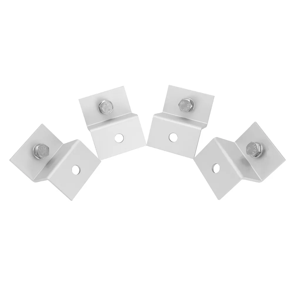 

4pcs/set Z Solar Panel Mounting Sets 5.5x4.2x4cm Solar Panel Brackets For RV Boat Off Grid Aluminum