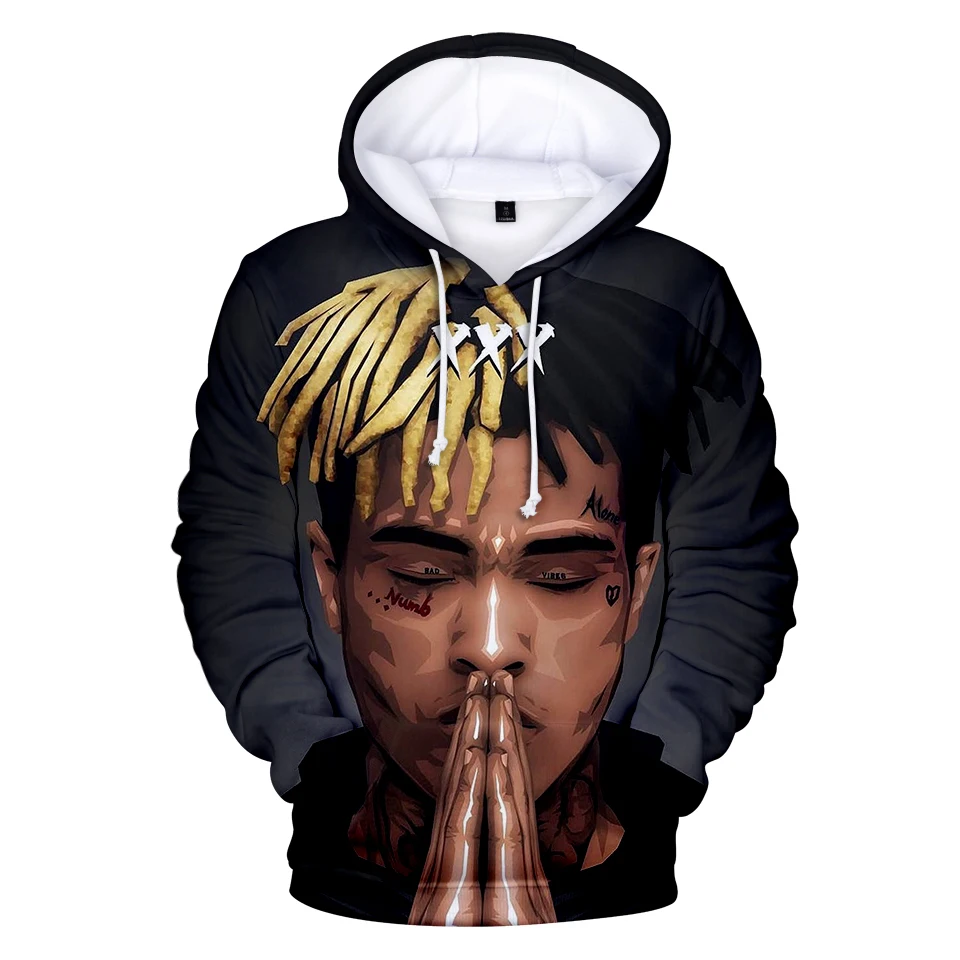 Повседневная Толстовка 3D XXXTentacion для мужчин и женщин модные пуловеры мальчиков
