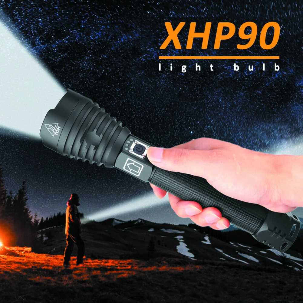 1000m XHP90 linterna led Flashlight Usb Zoom antorcha 18650 or 26650 battery 1 year Guarantee To Keep sth  In Good Repair