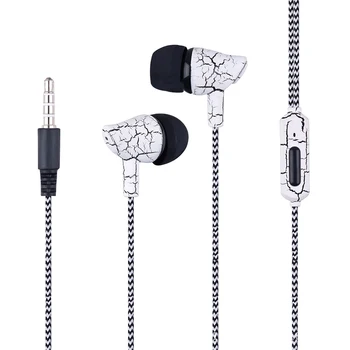 

Earphone Super Bass Microphone in ear 3.5mm Crack Braided Headset For iphone 6 6s xiaomi for Mobile phone
